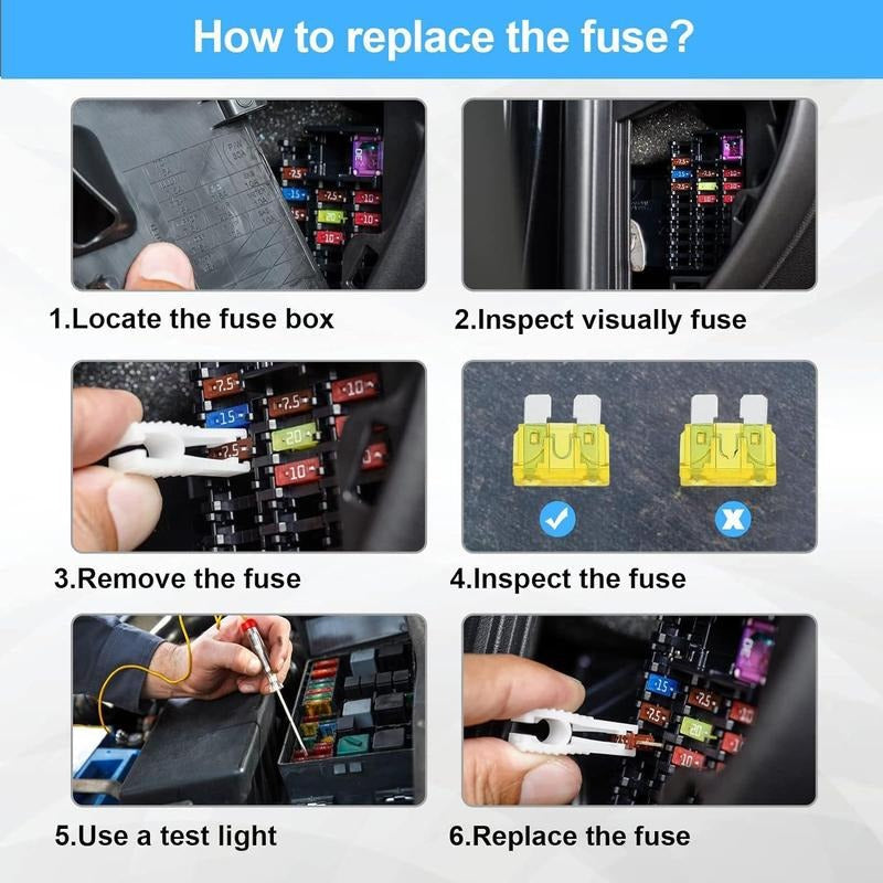 š306Pcs Automotive Fuse Kit with Tester & Puller
