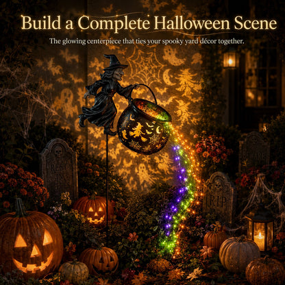 🔥Last Day 49% OFF🎃Halloween Witch Cauldron Garden Light
