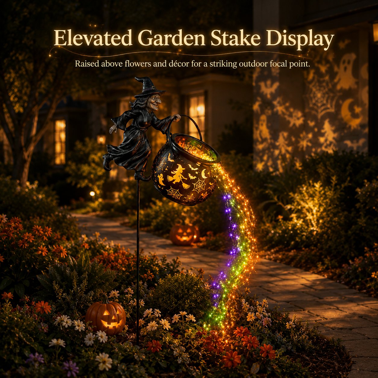 🔥Last Day 49% OFF🎃Halloween Witch Cauldron Garden Light