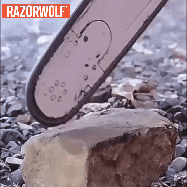 RazorWolf Chainsaw Sharpener restoring a chain