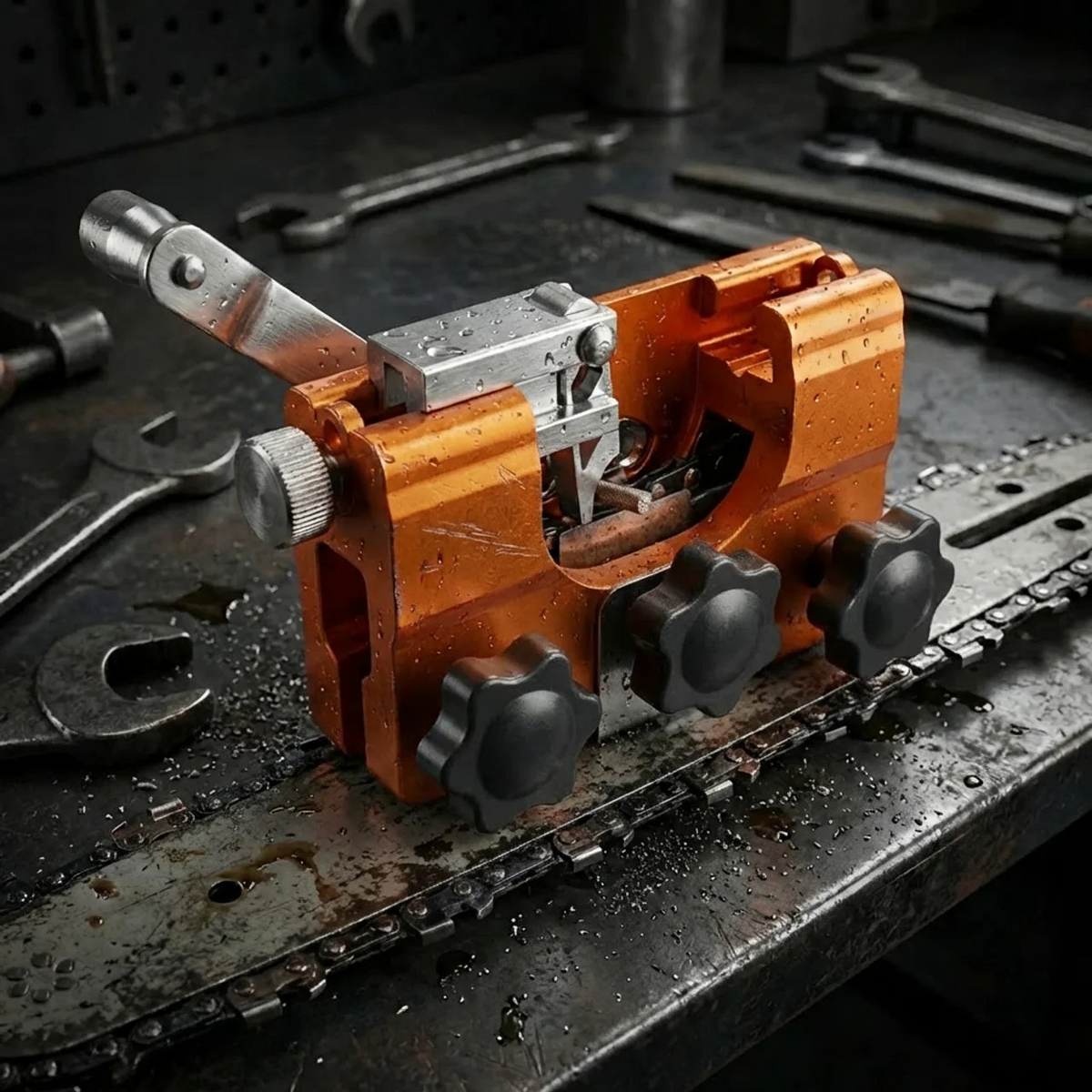 RazorWolf sharpening tool built from stainless steel and alloy