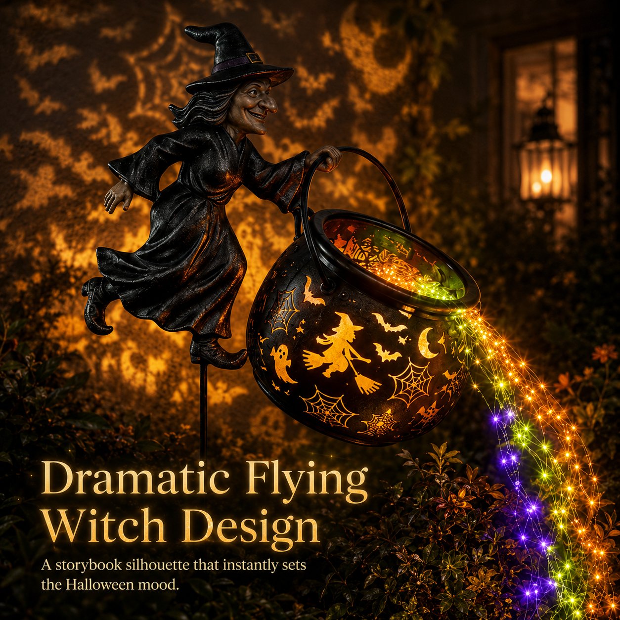 🔥Last Day 49% OFF🎃Halloween Witch Cauldron Garden Light