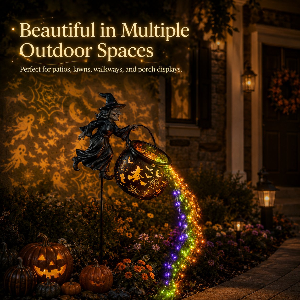 🔥Last Day 49% OFF🎃Halloween Witch Cauldron Garden Light
