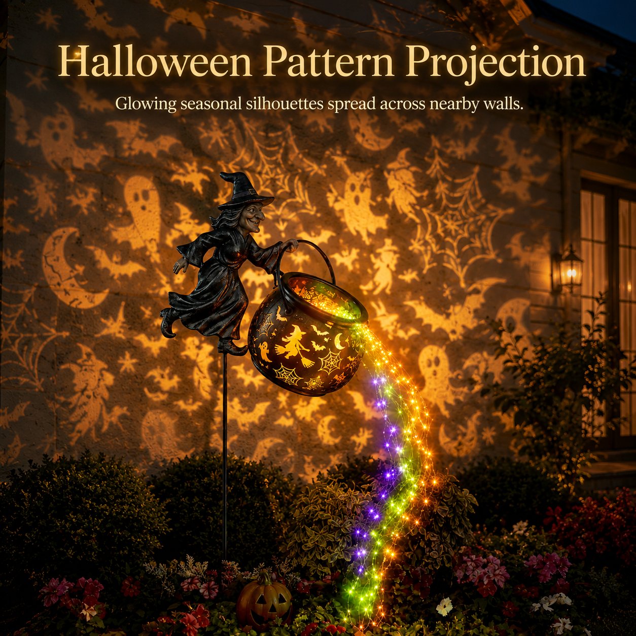 🔥Last Day 49% OFF🎃Halloween Witch Cauldron Garden Light